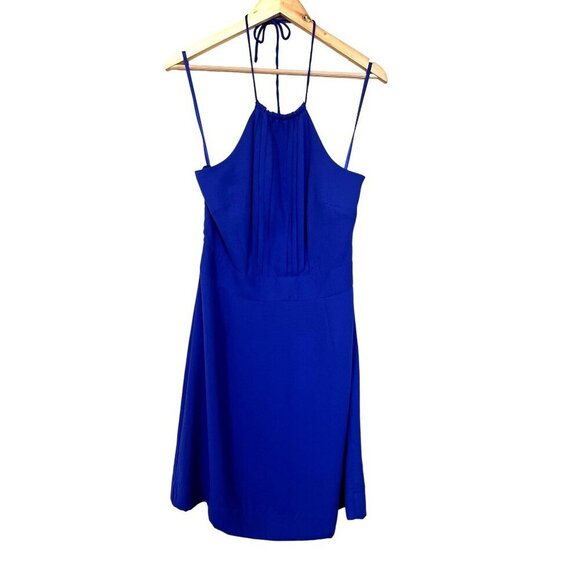 Banana Republic Deep Blue Halter Dress 6 - Picture 1 of 11